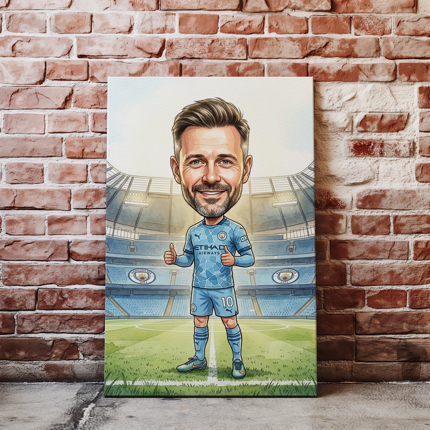 Karykatura Manchester City na 40 Urodziny - Personalizowany Prezent nacegle
