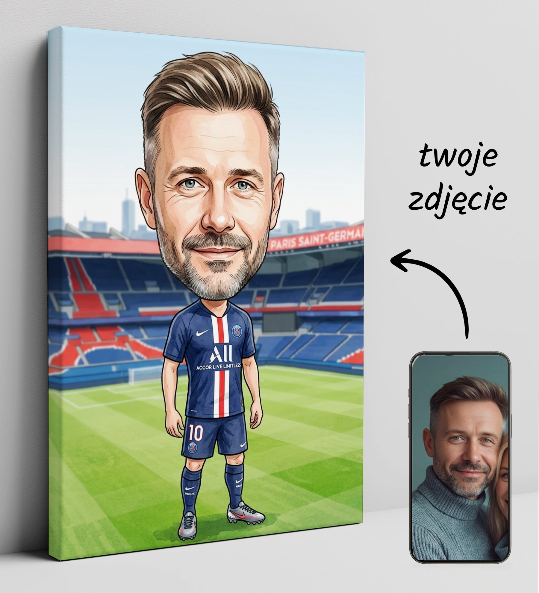 Karykatura PSG na 40 Urodziny - Personalizowany Prezent glowne