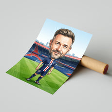 Karykatura PSG na 40 Urodziny - Personalizowany Prezent mockup 4