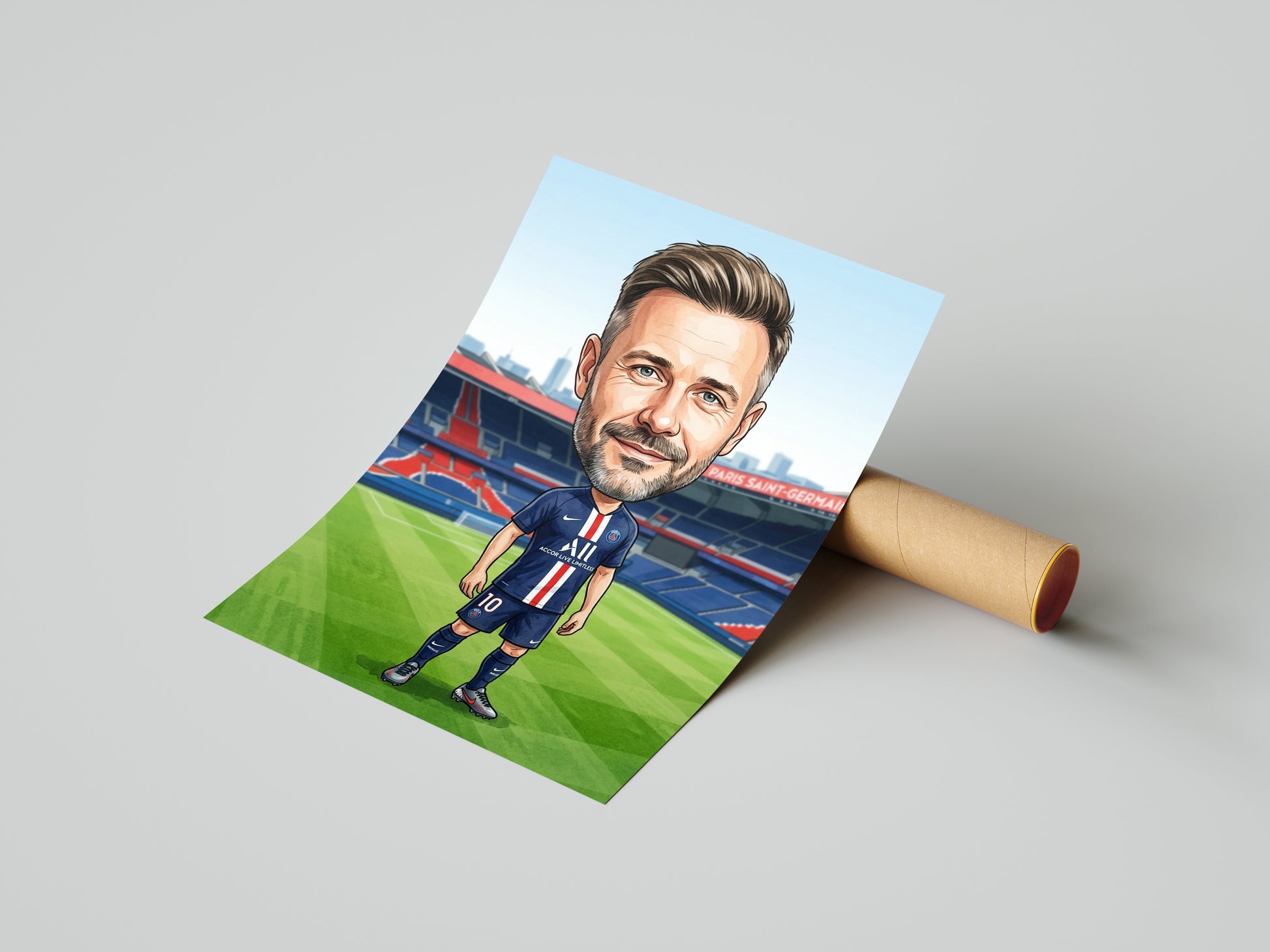 Karykatura PSG na 40 Urodziny - Personalizowany Prezent mockup 4