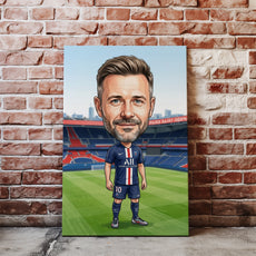Karykatura PSG na 40 Urodziny - Personalizowany Prezent nacegle