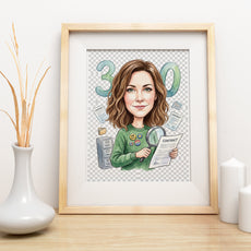 Pomysł na prezent dla kadrowej – personalizowana karykatura ze zdjęcia mockup 3