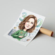 Pomysł na prezent dla kadrowej – personalizowana karykatura ze zdjęcia mockup 4