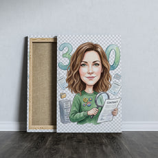 Pomysł na prezent dla kadrowej – personalizowana karykatura ze zdjęcia mockup 5