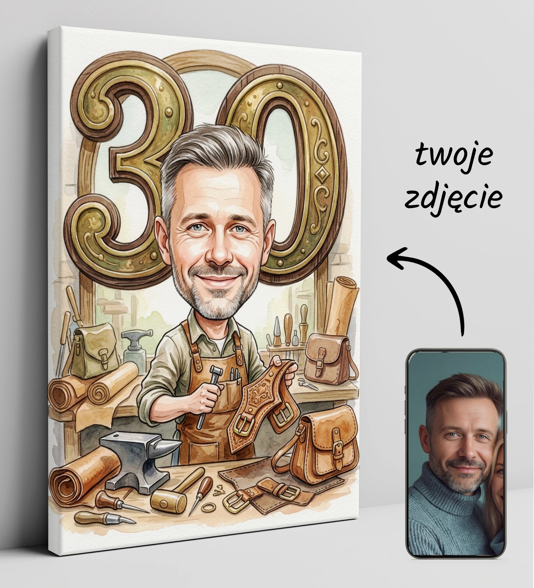 Pomysł na prezent dla kaletnika - karykatura ze zdjęcia glowne