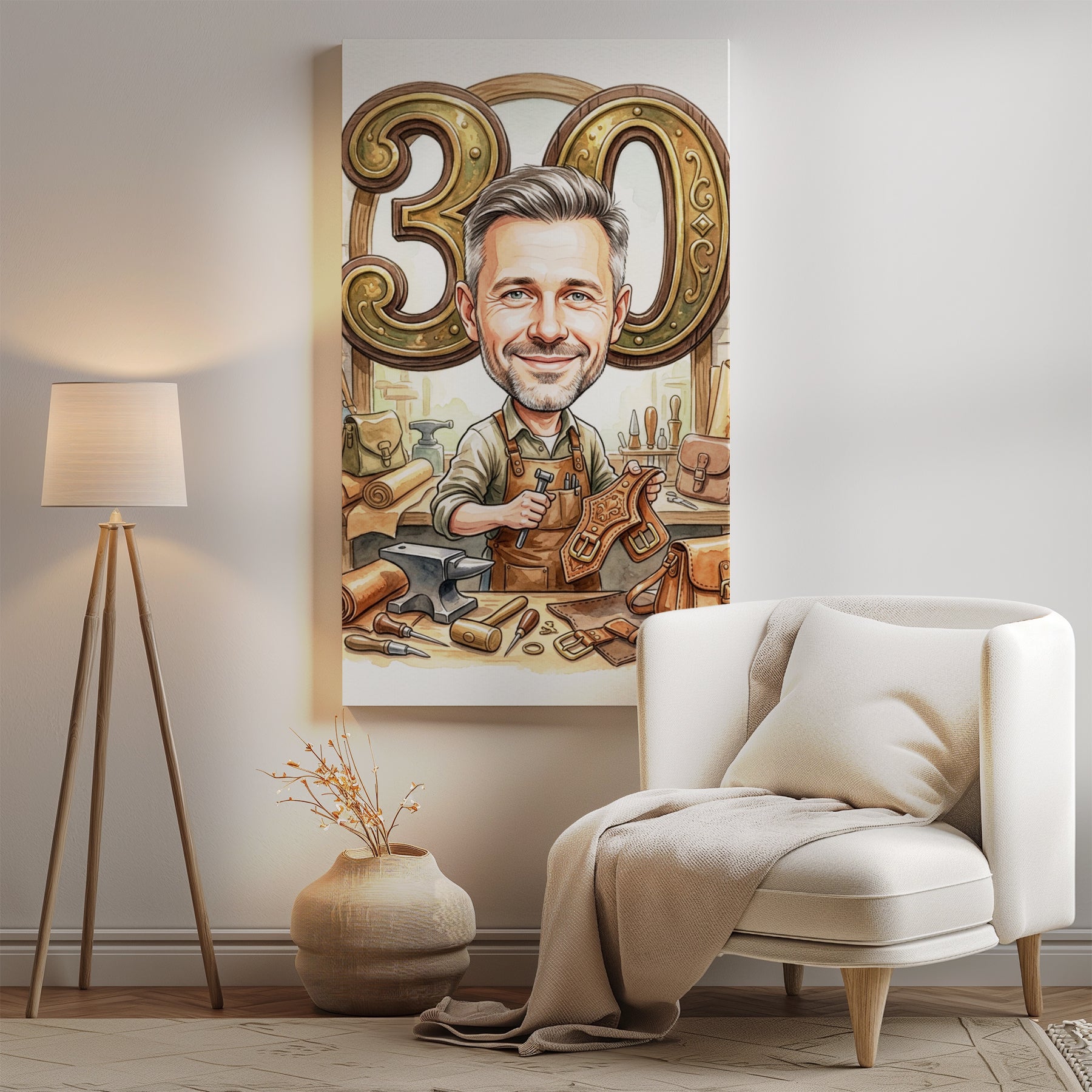 Pomysł na prezent dla kaletnika - karykatura ze zdjęcia mockup 2