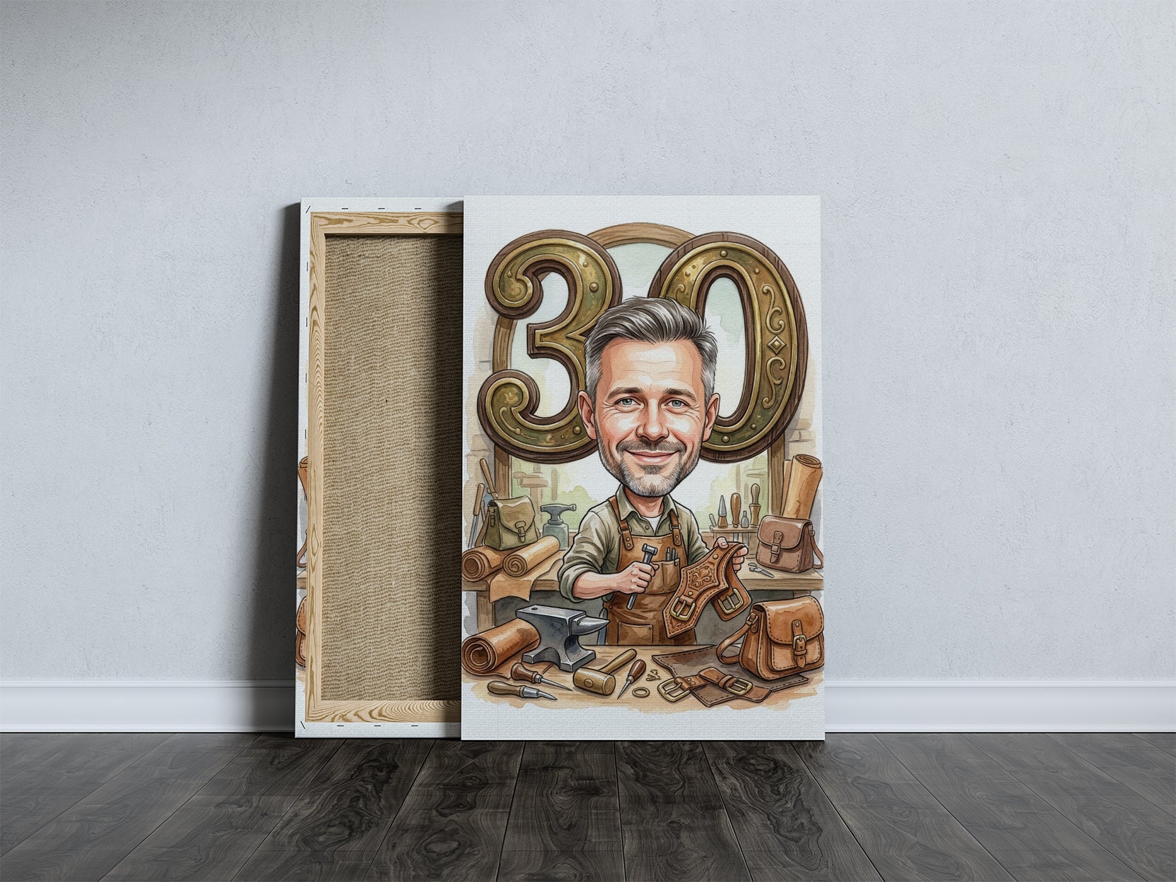 Pomysł na prezent dla kaletnika - karykatura ze zdjęcia mockup 5