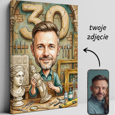 Pomysł na prezent dla konserwatora zabytków - karykatura ze zdjęcia glowne