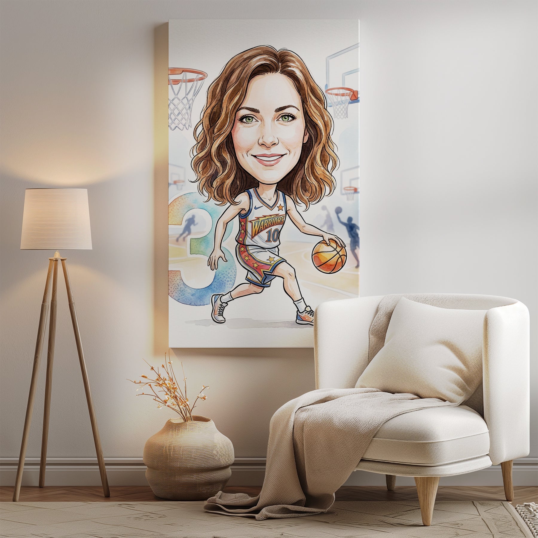 Pomysł na prezent dla koszykarki – karykatura personalizowana ze mockup 2