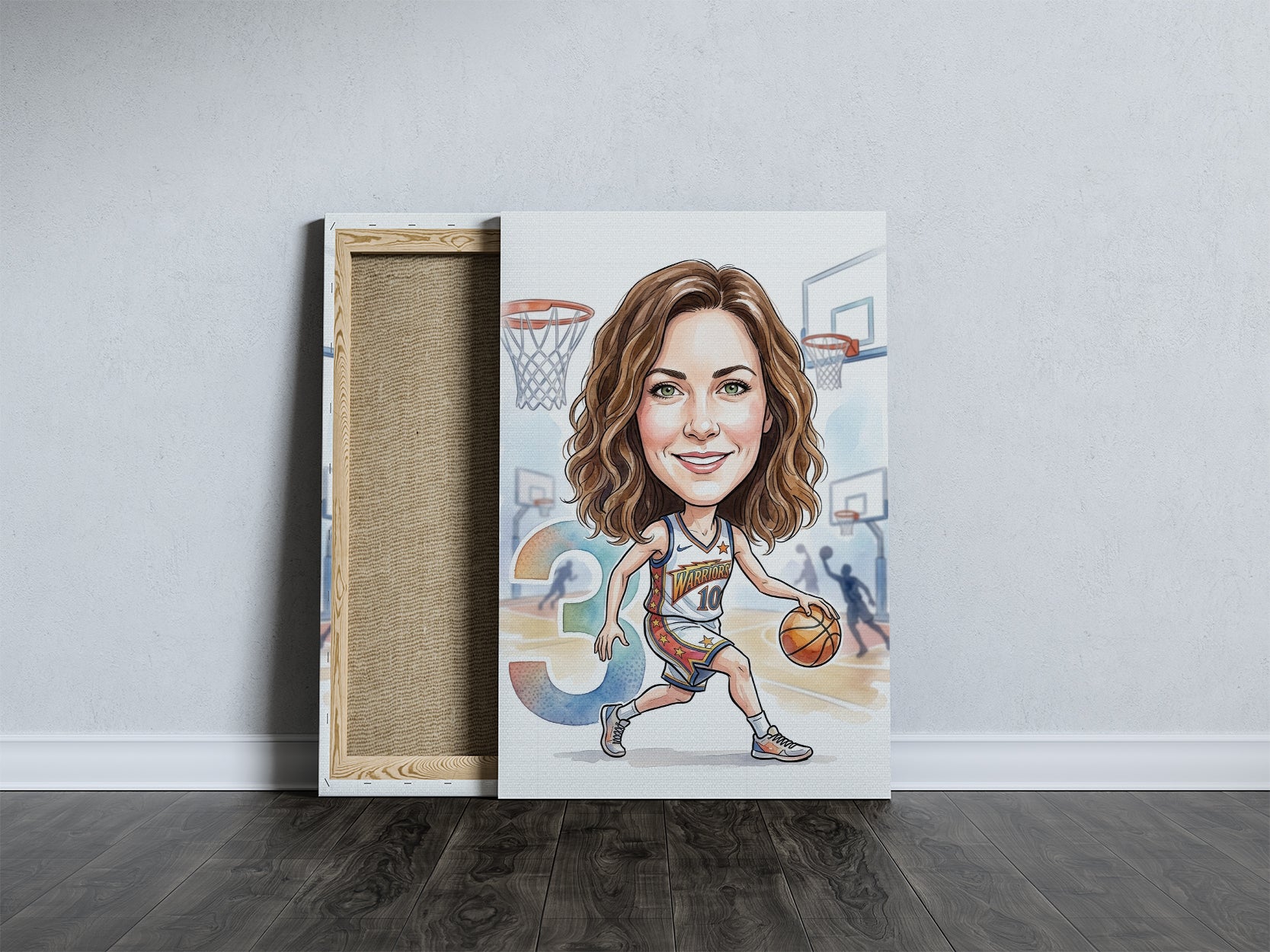 Pomysł na prezent dla koszykarki – karykatura personalizowana ze mockup 5
