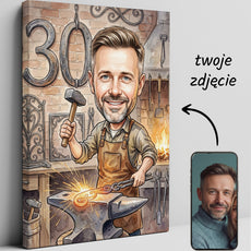 Pomysł na prezent dla kowala - karykatura ze zdjęcia glowne