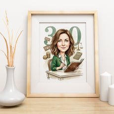 Pomysł na prezent dla księgowej – personalizowana karykatura ze mockup 3
