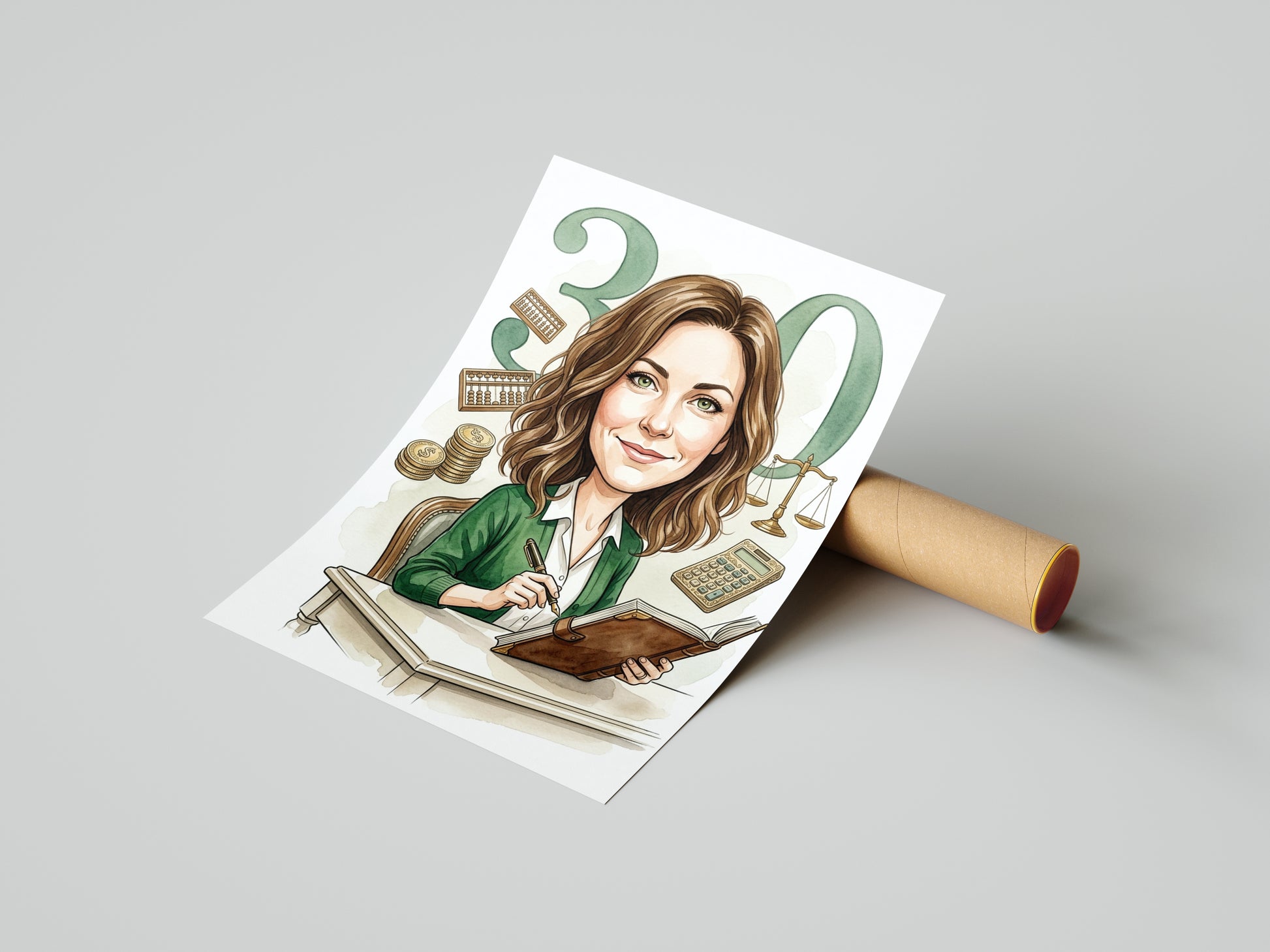 Pomysł na prezent dla księgowej – personalizowana karykatura ze mockup 4