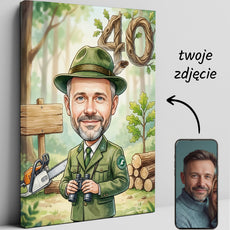 Pomysł na prezent dla leśniczego - karykatura glowne