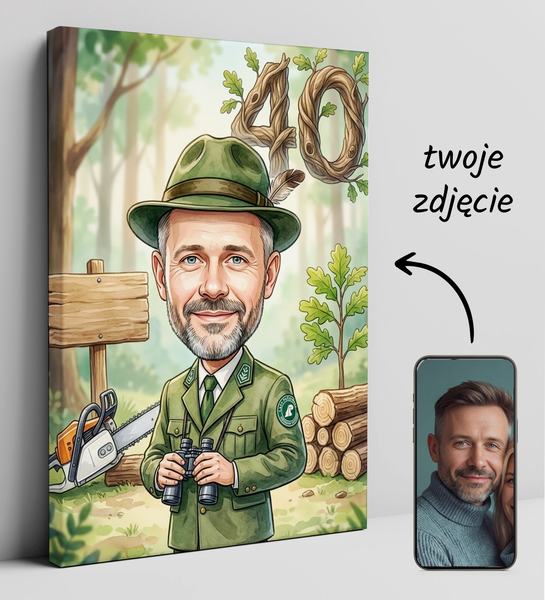 Pomysł na prezent dla leśniczego - karykatura glowne
