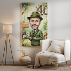Pomysł na prezent dla leśniczego - karykatura mockup 2