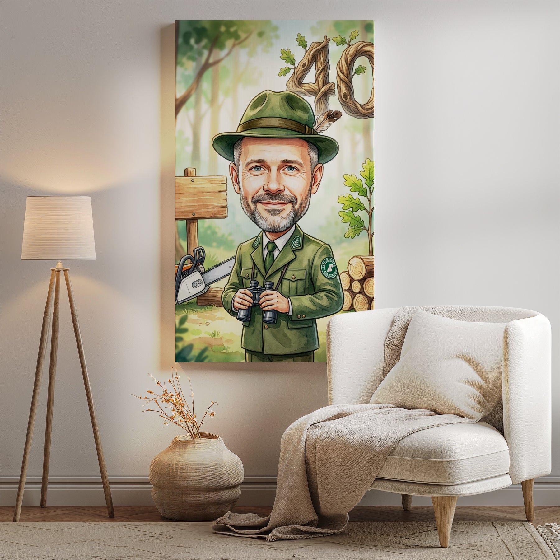 Pomysł na prezent dla leśniczego - karykatura mockup 2