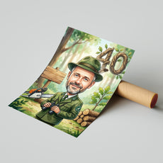 Pomysł na prezent dla leśniczego - karykatura mockup 4