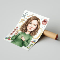 Pomysł na prezent dla logopedy – personalizowana karykatura ze zdjęcia mockup 4
