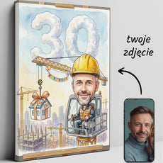 Pomysł na prezent dla operatora żurawia - karykatura ze zdjęcia glowne