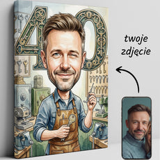 Pomysł na prezent dla ślusarza - karykatura ze zdjęcia glowne