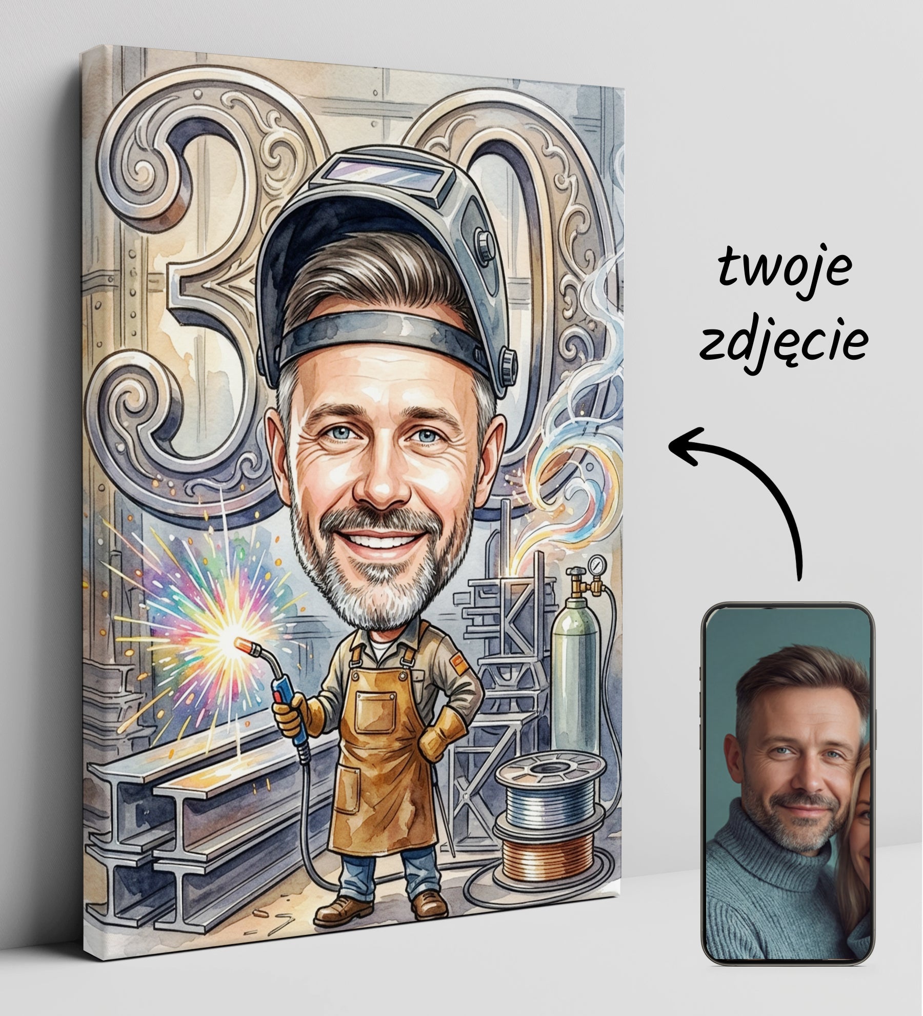 Pomysł na prezent dla spawacza - karykatura ze zdjęcia glowne