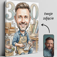 Pomysł na prezent dla tapicera - karykatura ze zdjęcia glowne