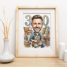 Pomysł na prezent dla tapicera - karykatura ze zdjęcia mockup 3