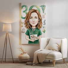 Pomysł na prezent dla weterynarki - personalizowana karykatura ze mockup 2