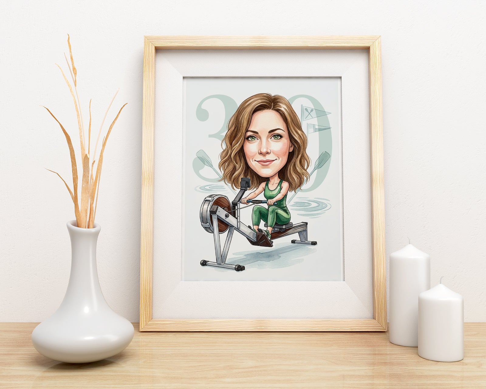 Pomysł na prezent dla wioślarki - personalizowana karykatura ze mockup 3