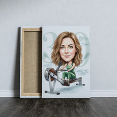 Pomysł na prezent dla wioślarki - personalizowana karykatura ze mockup 5