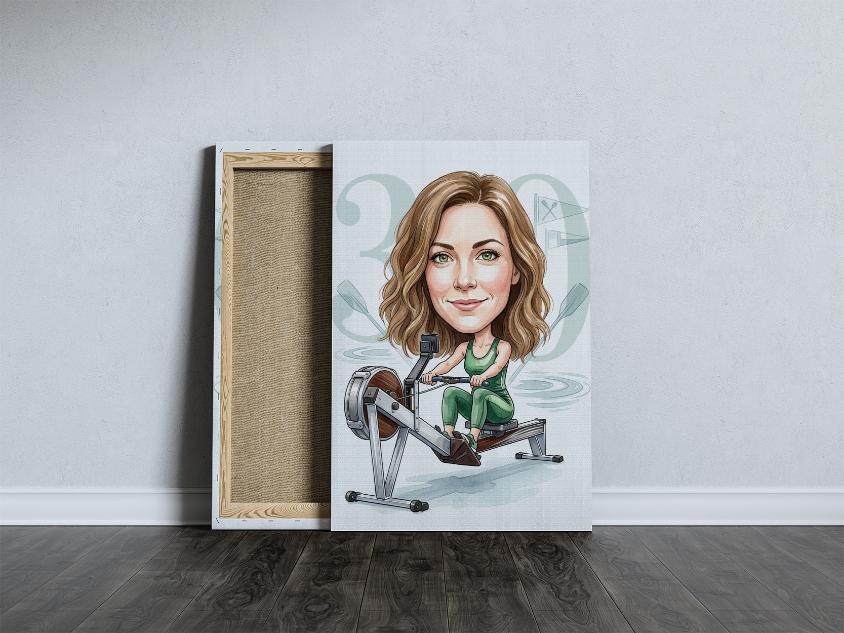 Pomysł na prezent dla wioślarki - personalizowana karykatura ze mockup 5