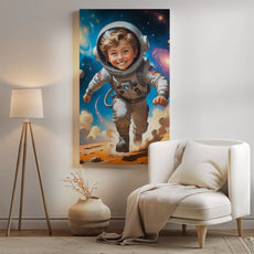 Portret dziecka jako astronauta - unikalna sztuka na prezent dla małych marzycieli
