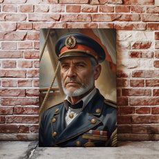 Portret Kapitana Statku przedstawiający oficera marynarki wojennej