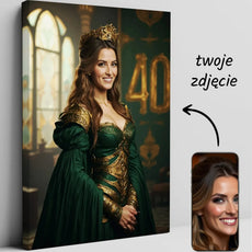 Personalizowany portret na płótnie z zdjęcia z liczbą dla Portret Królewski ze Zdjęcia z Liczbą