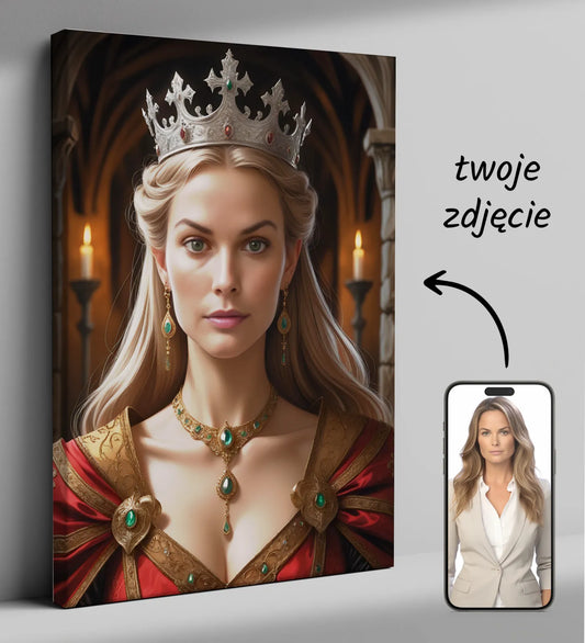 Obraz na płótnie Królowa w produkcie Portret Królowa dla miłośników sztuki