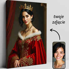 Personalizowany regalny portret na canvas z kolekcji Portret Księżniczki ze zdjęcia