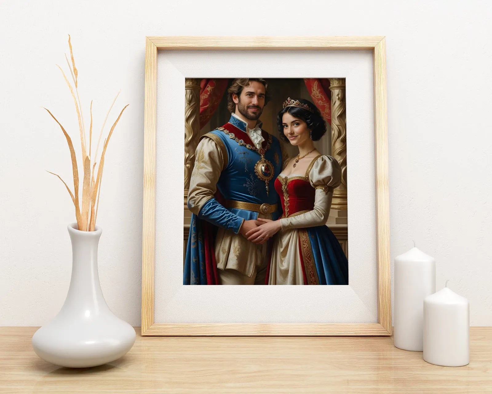 Framed portrait of a royal couple in Portret pary królewskiej