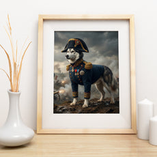 Portret psa jako napoleoński generał mockup 1