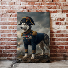 Portret psa jako napoleoński generał mockup 2
