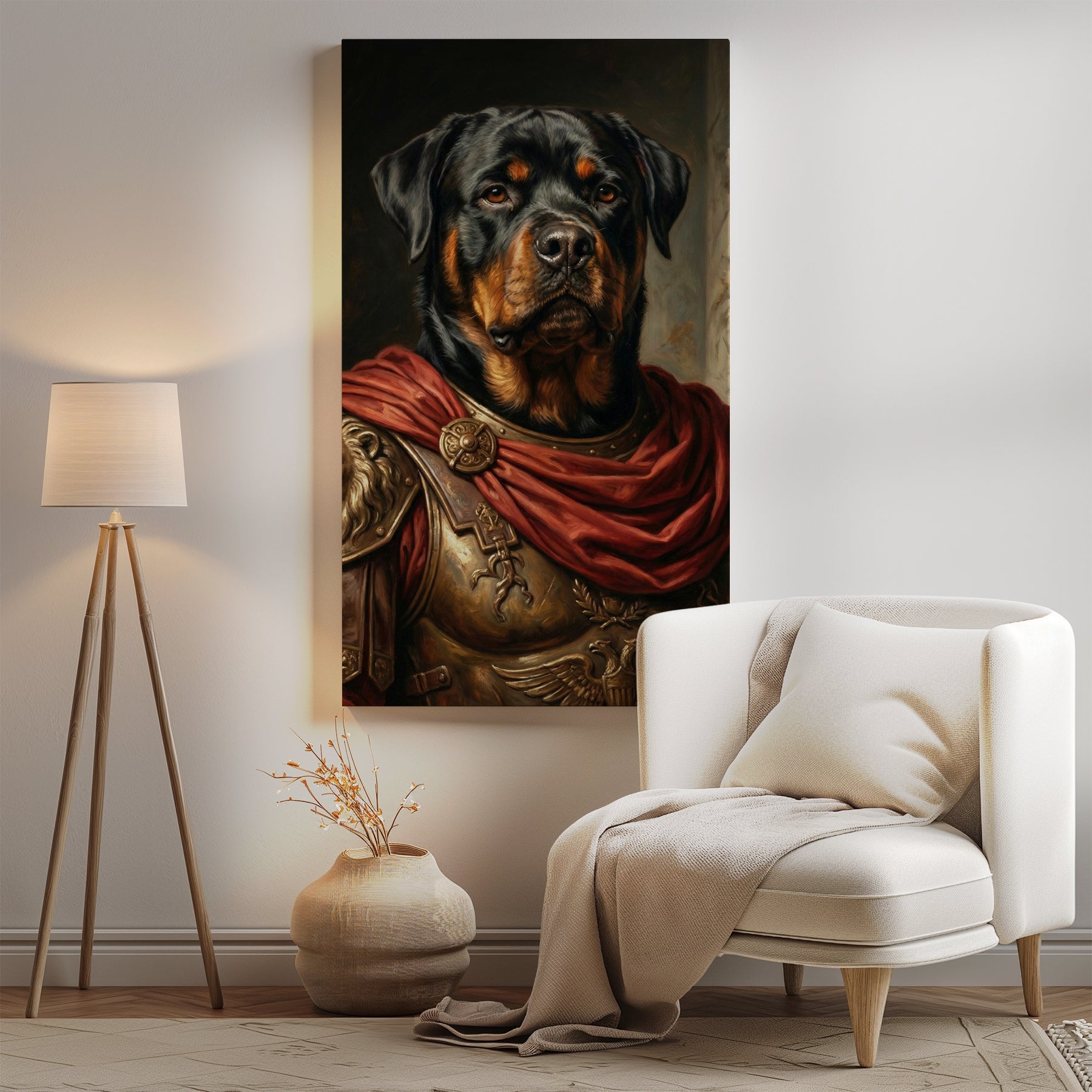 Portret psa jako rzymski generał mockup 0