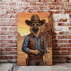 Portret pupila jako szeryf z Dzikiego Zachodu mockup 2