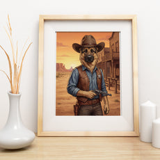 Portret pupila jako szeryf z Dzikiego Zachodu mockup 1