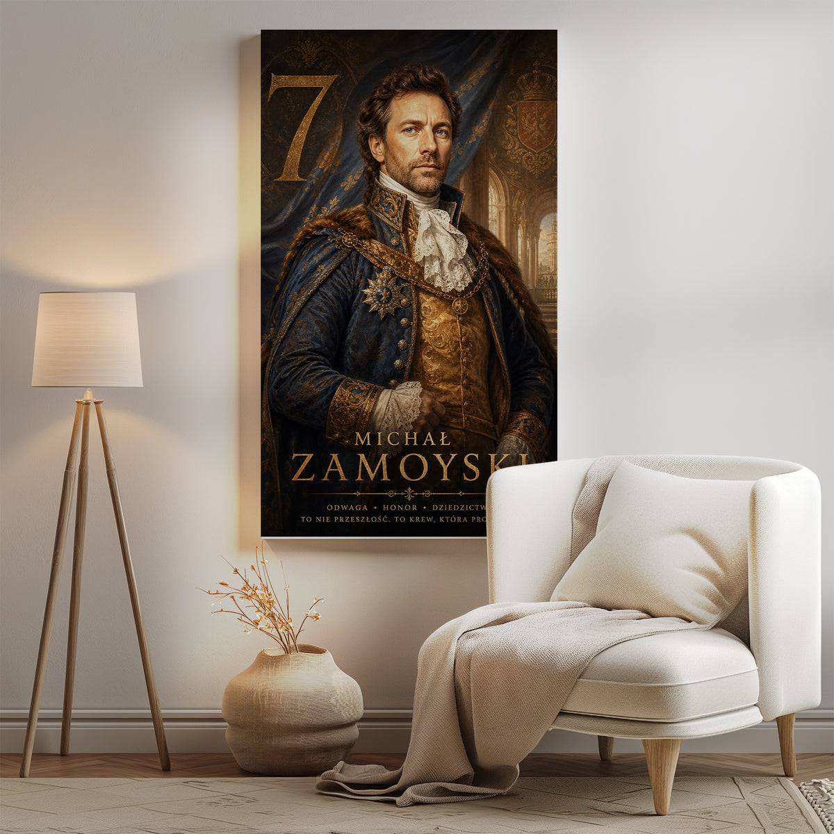 Portret szlachecki personalizowany – prezent na 7 urodziny mockup 2