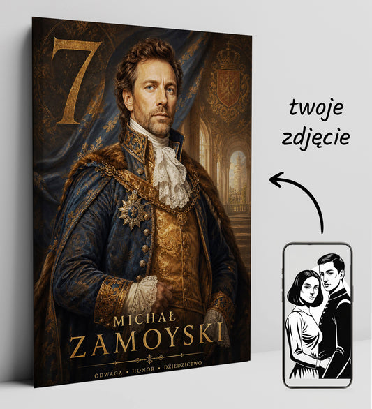 Portret szlachecki personalizowany – prezent na 7 urodziny glowne