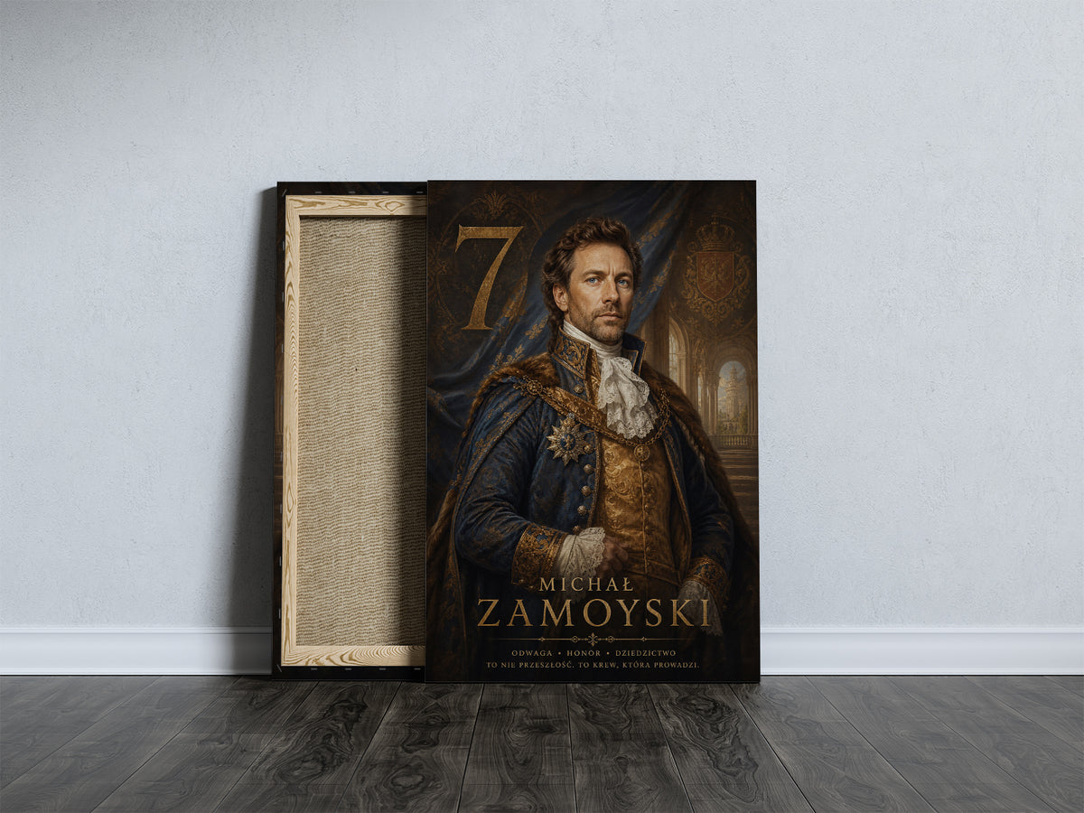 Portret szlachecki personalizowany – prezent na 7 urodziny mockup 5