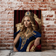 Portret Współczesnej Królowej - elegancki obraz królowej w nowoczesnym stylu