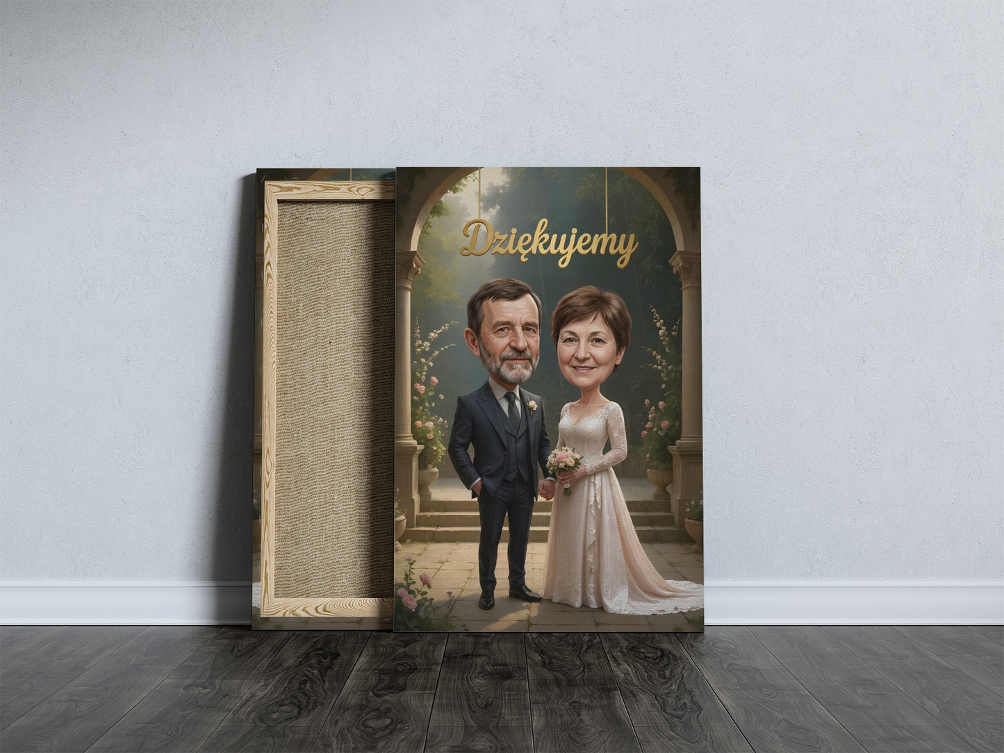 Karykatura dla rodziców na ślub – eleganckie podziękowanie