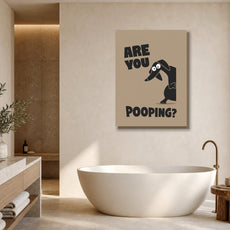 Śmieszny plakat do łazienki Are You Pooping? mockup 1