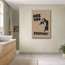 Śmieszny plakat do łazienki Are You Pooping? mockup 3